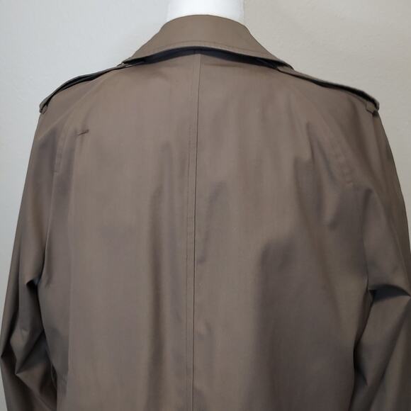London Fog Vintage Men's Size 40 Tan Trench Coat w/ Zip Removable Liner - Picture 4 of 16